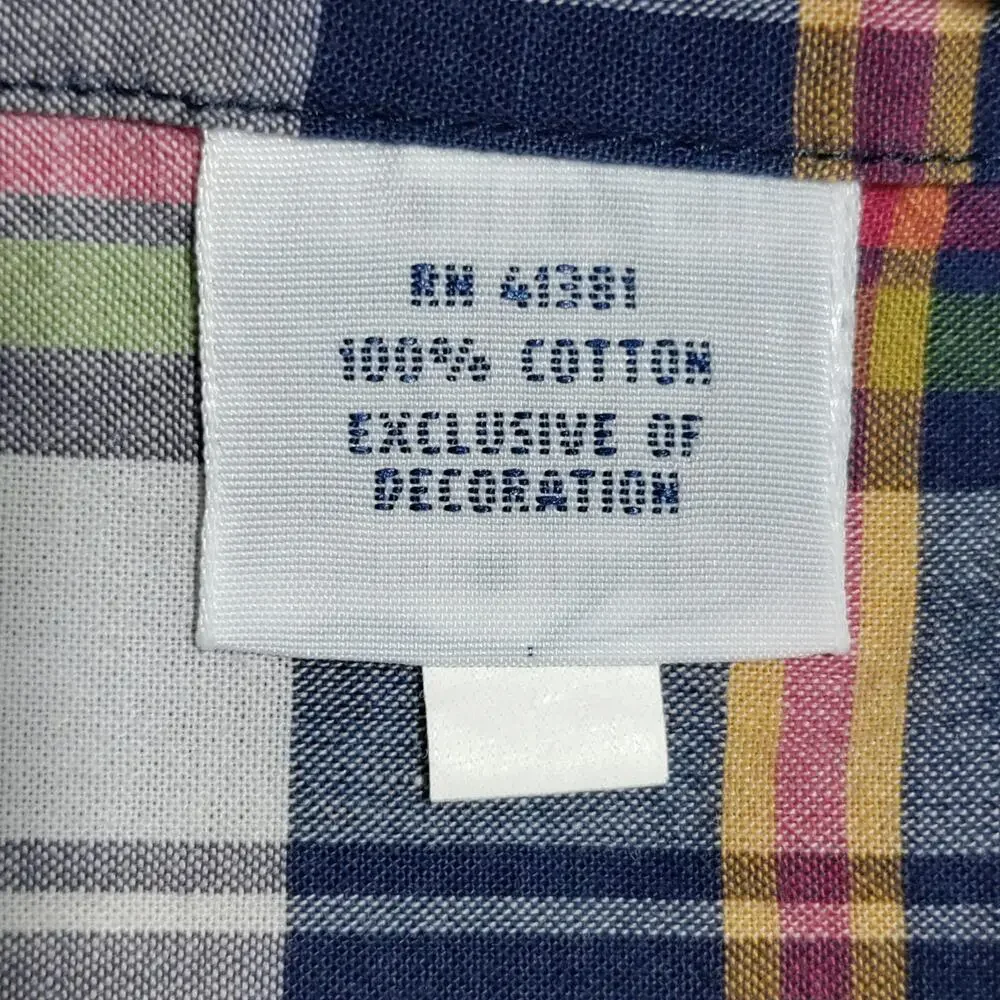 Ralph Lauren Shirt Mens Large Plaid Bleeding Madras Indian Cotton SS Button Down - Picture 11 of 13